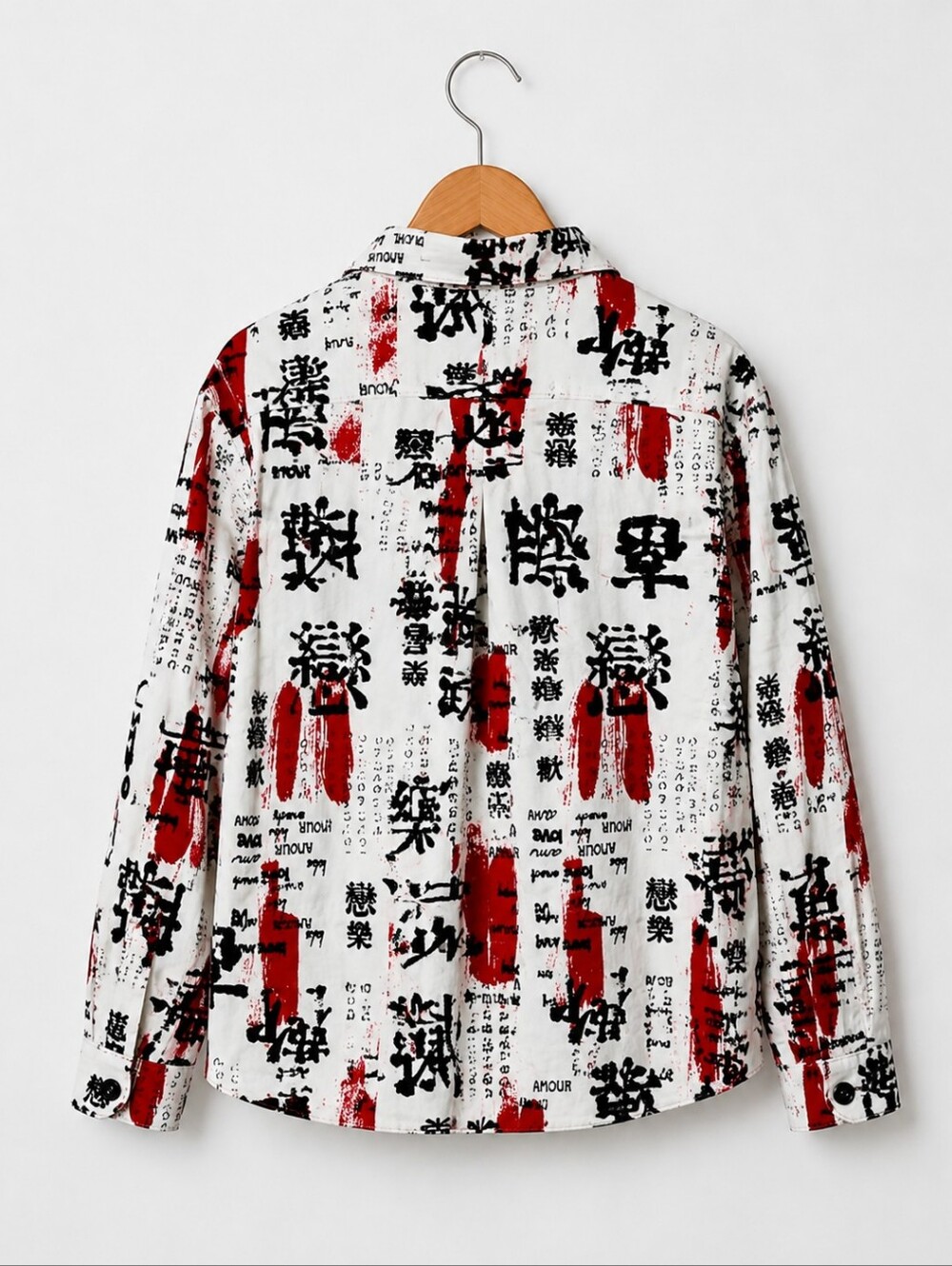 CHICO'S Vintage 1990s Design Kanji Asian Print Button-Up Jacket. - Picture 4 of 5
